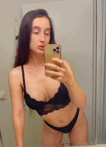 bathroom lingerie selfie