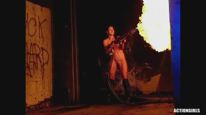 ActionGirls - 2012-01-09 - Kristina Walker - Flamethrower Part 3 - 4K 60fps Remaster