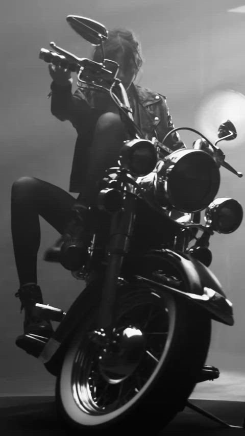 Bruna Marquezine on a Harley Davidson with nice music.