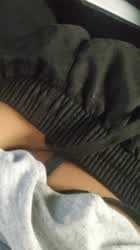 Secretly groping my bulge inside a car ;)